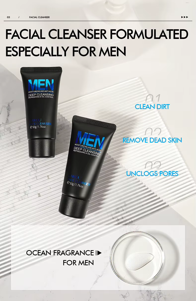 LAIKOU – nettoyant pour le visage pour hommes