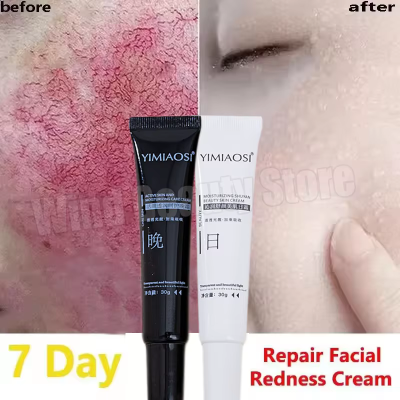 Crème réparatrice pour les rougeurs du visage