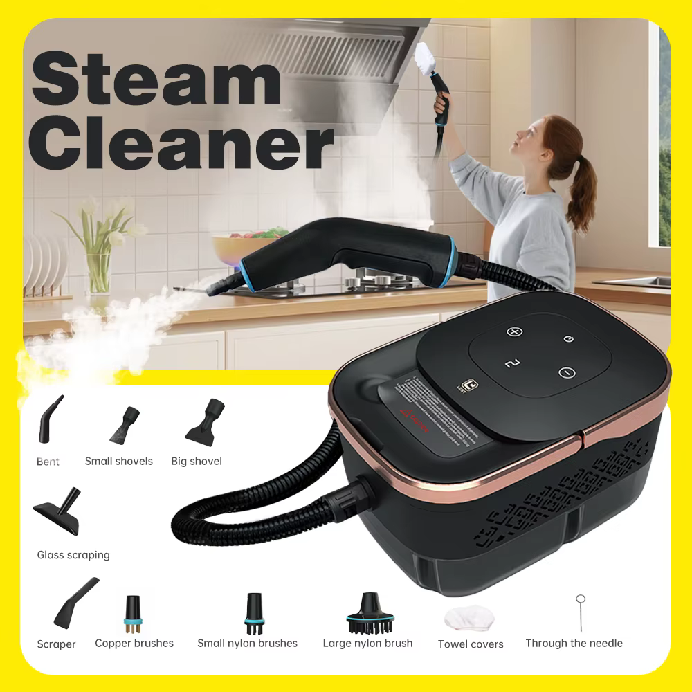 Nettoyeurs vapeur portatifs haute température 2500W pour climatiseurs, hottes de cuisine, voitures, sols et plus encore