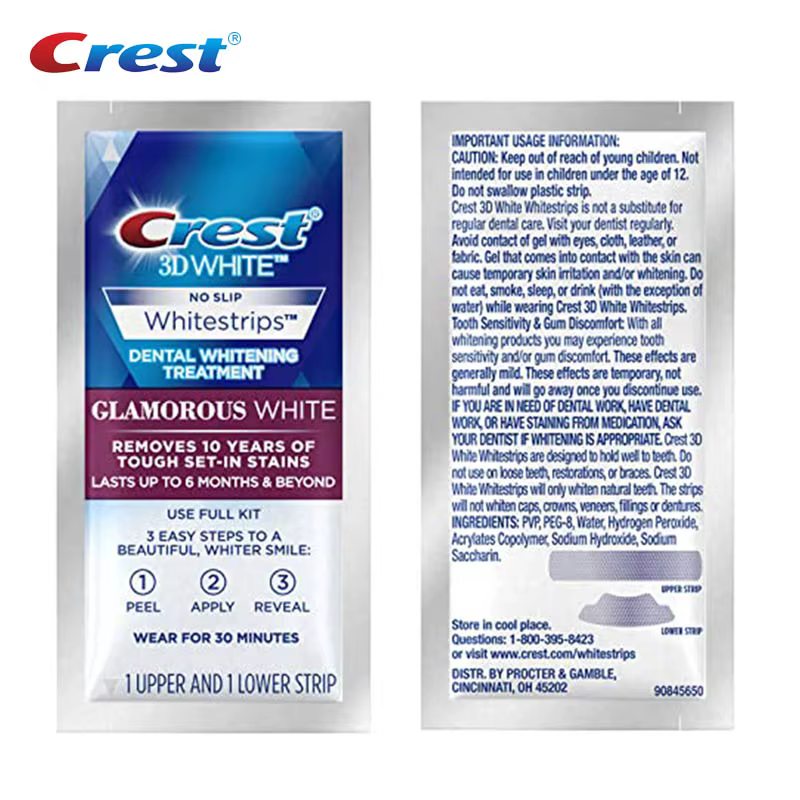 Crest 3D bandes blanches blanchiment dentaire bandes de blanchiment des dents glamour blanc crête bandes de blanchiment blanchiment des dents 5/7/14 traitement