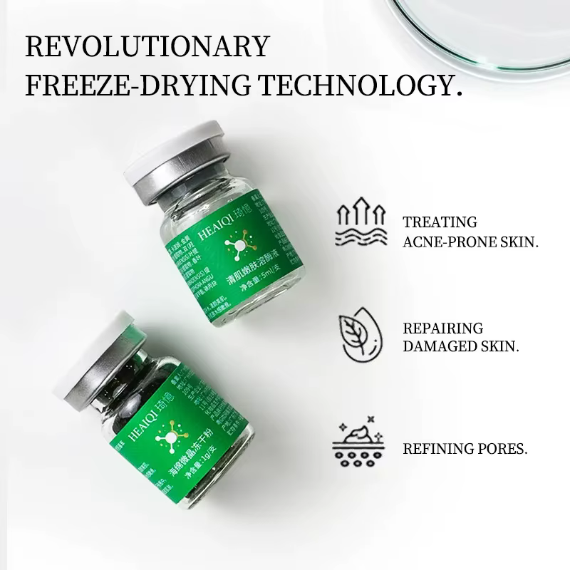 Masque facial en poudre lyophilisée de microcristal éponge