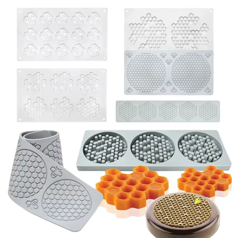 Moule à gâteau Mousse en nid d'abeille, bricolage, chocolat, Dessert français, décoration, cuisson, moule en Silicone, outil de cuisson de cuisine