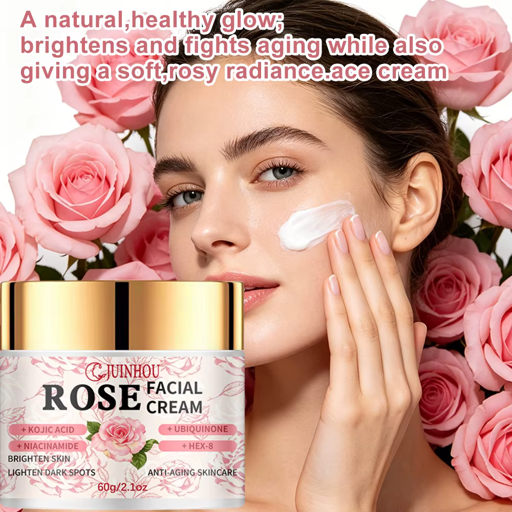 Crème Visage Éclaircissante et Hydratante JUINHOU pour Femmes à la Niacinamide et à l'Acide Kojique pour Peaux Ternes – Soin Léger – Meilleure Vente