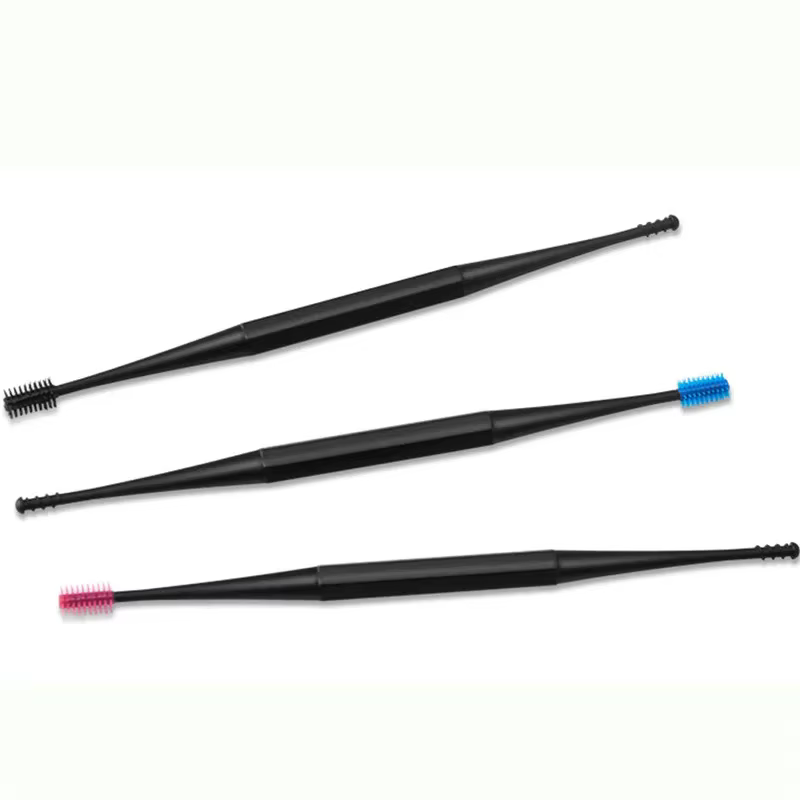 Cure-oreille en Silicone souple, Double extrémité, dissolvant de cire d'oreille, Curette, cuillère de nettoyage d'oreille, outil de nettoyage d'oreille en spirale, conception en spirale