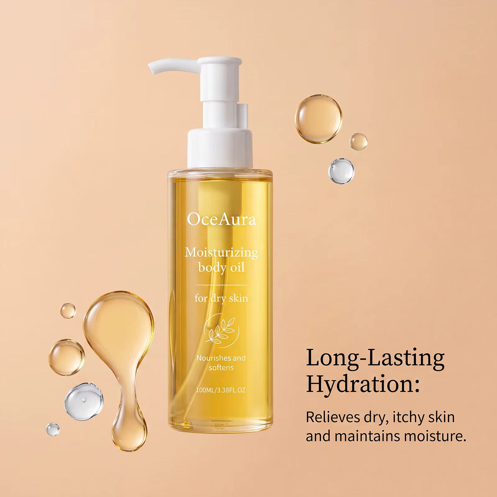 Huile Corporelle Hydratante Peaux Sèches Absorption Rapide Nourrissante Naturelle Adoucissante Légère Soin Non Gras Éclat Hydratant