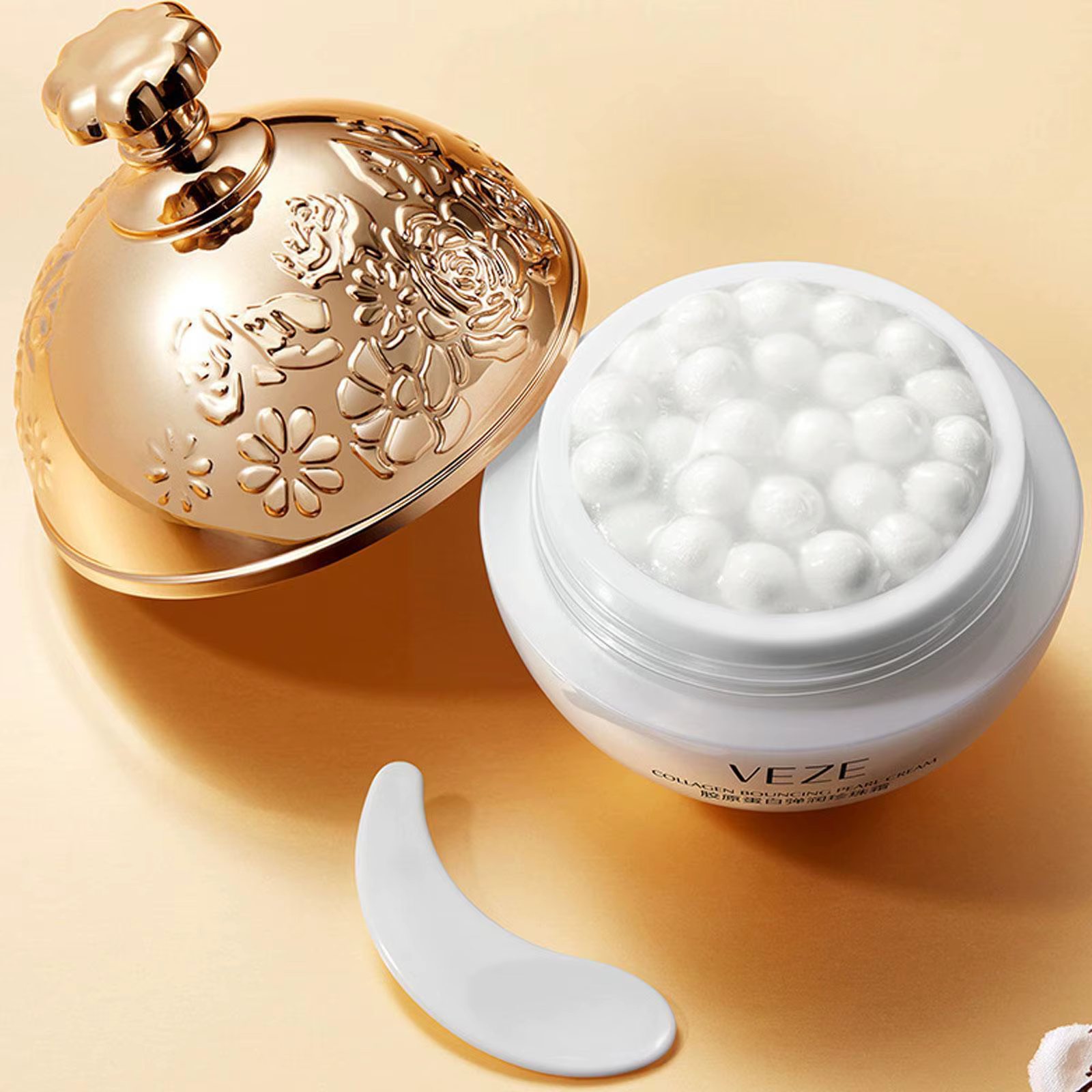 Crème pour le visage au collagène et aux perles pour femmes