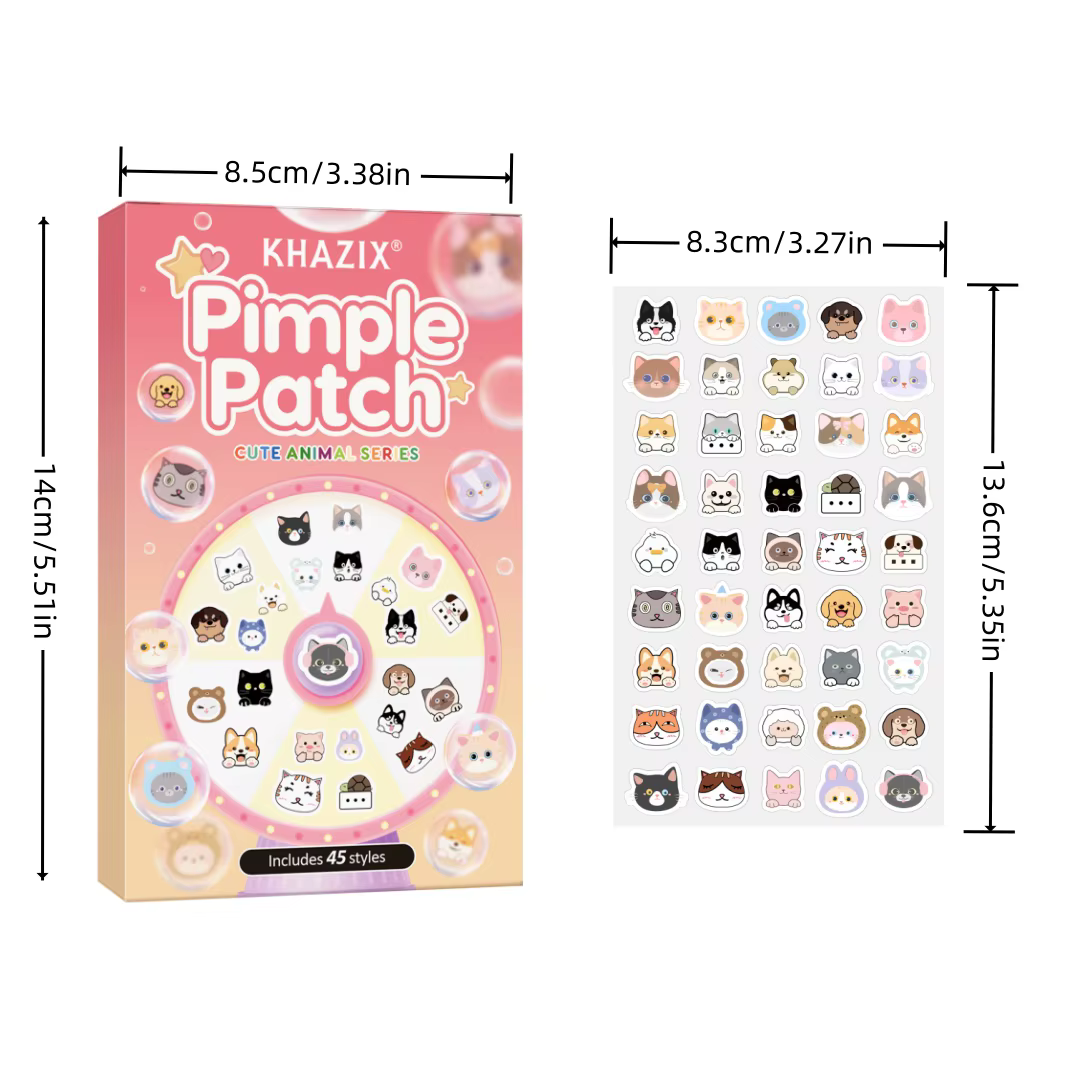 Patch d'acné de dessin animé 45 pièces