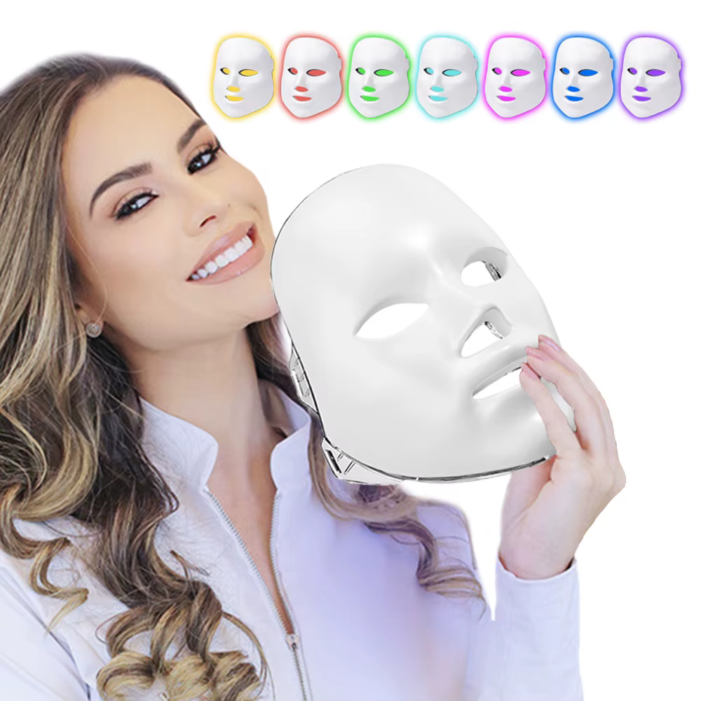 Masque facial LED, thérapie à la lumière