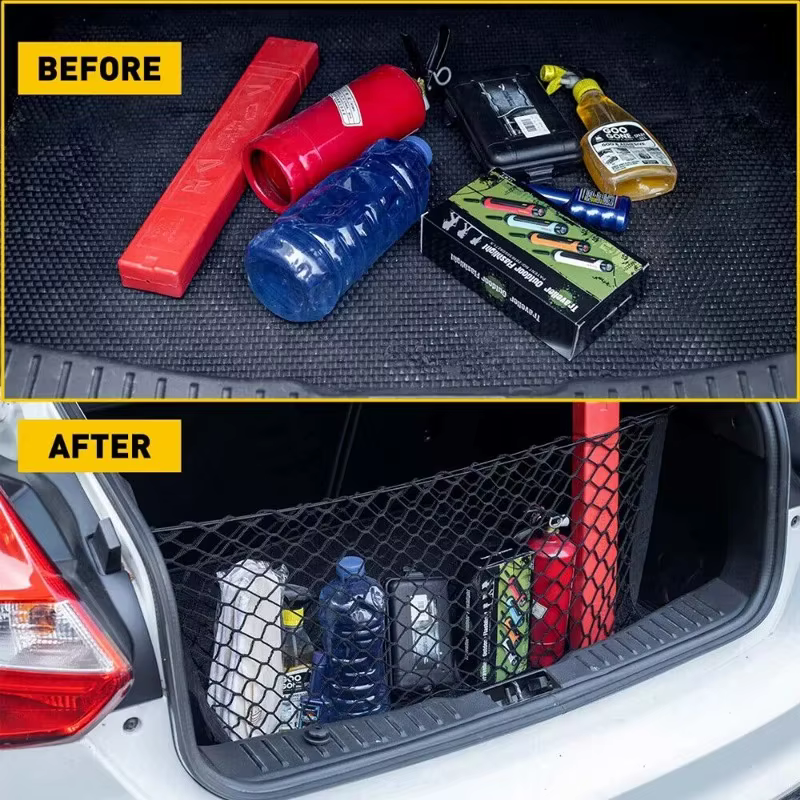 Grand filet de chargement universel pour voiture, maille élastique en Nylon pour bagages, stockage de marchandises, filet bien rangé pour Van SUV camion, poche réseau en maille