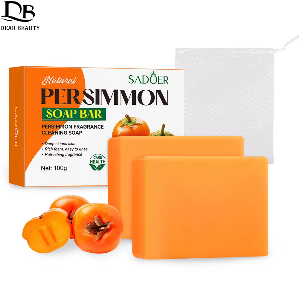 Barre de savon nettoyant kaki avec filet moussant