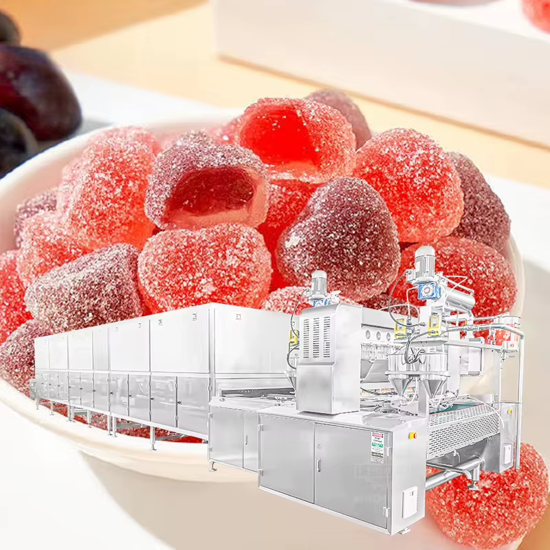 Ligne de production entièrement automatique de bonbons mous au caramel et à la menthe, de taffies et de toffee au lait, personnalisable à petite échelle