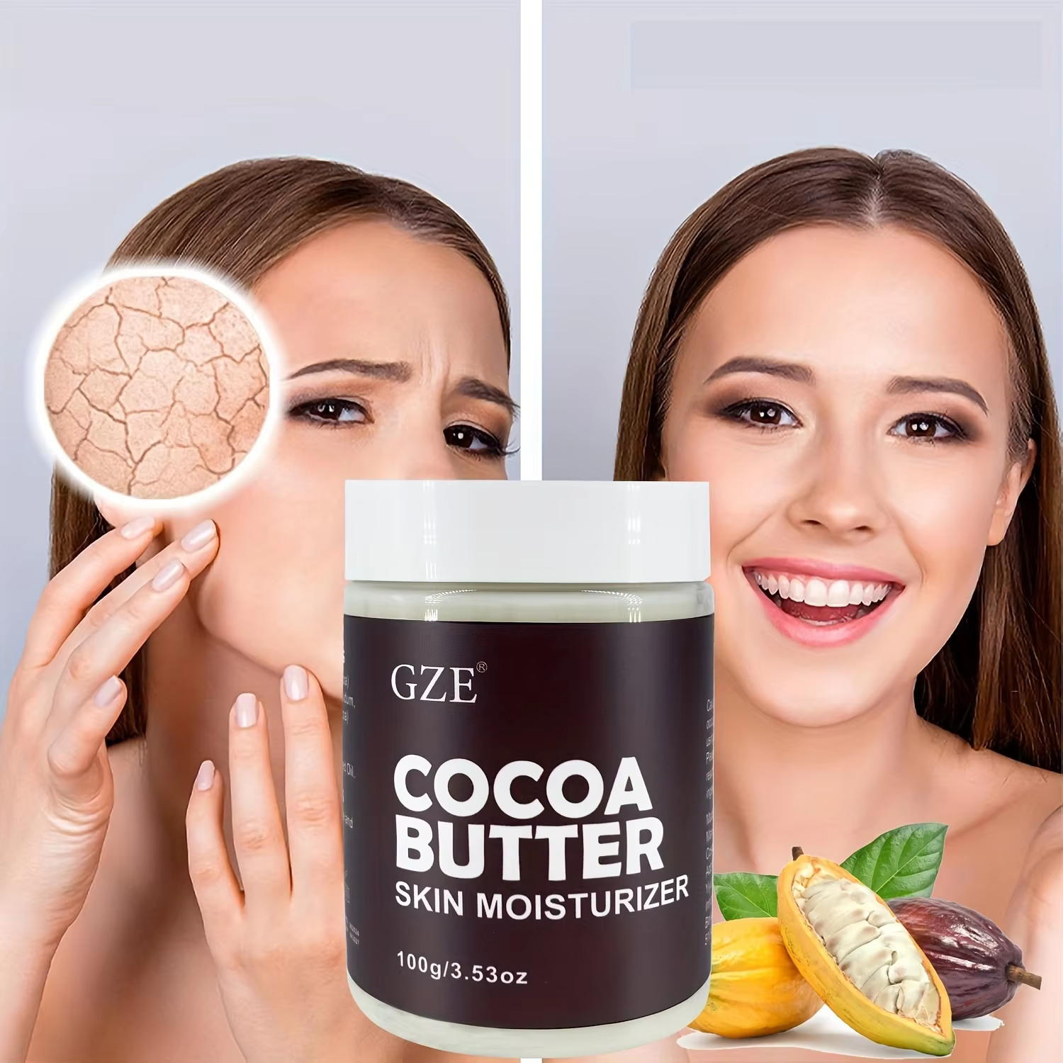 Pamper Your Skin au hydratant au beurre de cacao – Formule nourrissante et hydratante pour une peau lisse et brillante