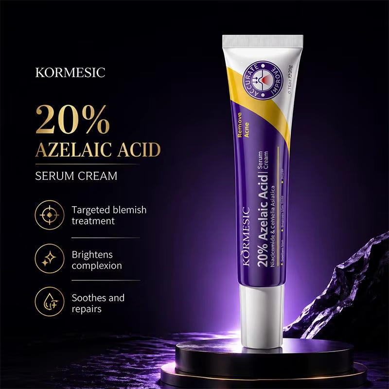 Crème Visage Multifonctionnelle à 20% d'Acide Azélaïque, Soin Hydratant Profond, Élimination de l'Acné et Lissage de la Peau, 20g