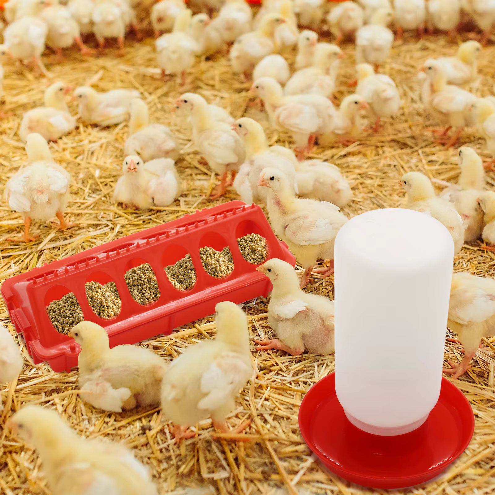 Mangeoire à poulet mangeoire à eau automatique pour poussins caille poussins boîte d'alimentation mangeoire automatique petit distributeur d'eau automatique