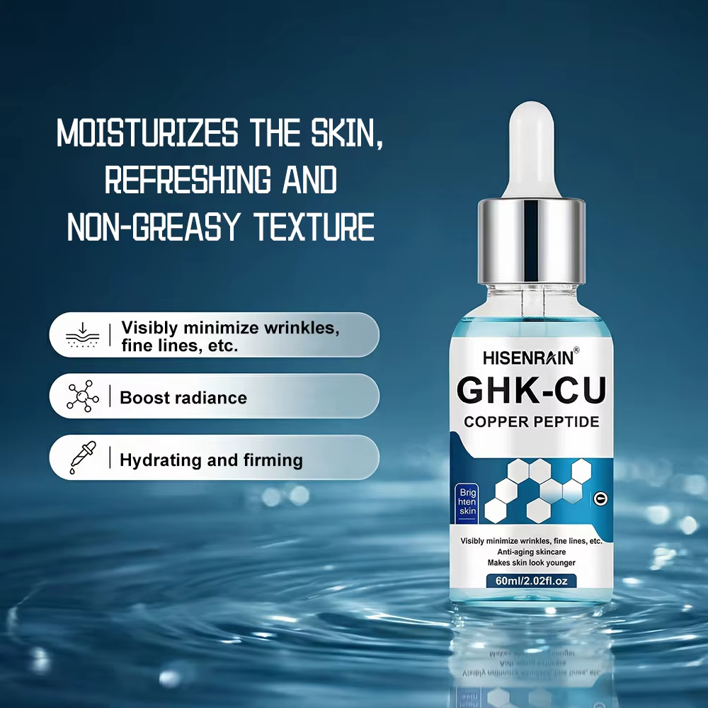 Sérum facial anti-âge HISENRAIN GHK-CU - Essence régénérante au peptide de cuivre pour raffermir