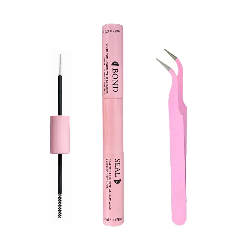 Kit de pincettes et dissolvant de colle pour cils individuels, 10ml, tenue Super forte, pour extensions de cils et dissolvant de colle, 5ml