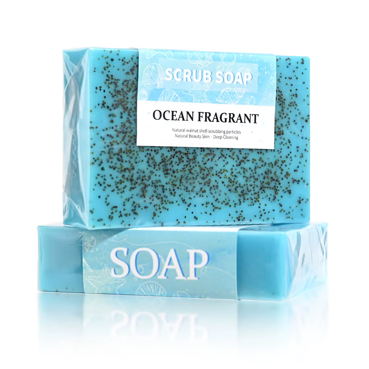 M + 100g savon gommage blanchissant au sel de mer naturel fait à la main pour le nettoyage et le polissage-agent exfoliant à double usage pour le visage/corps