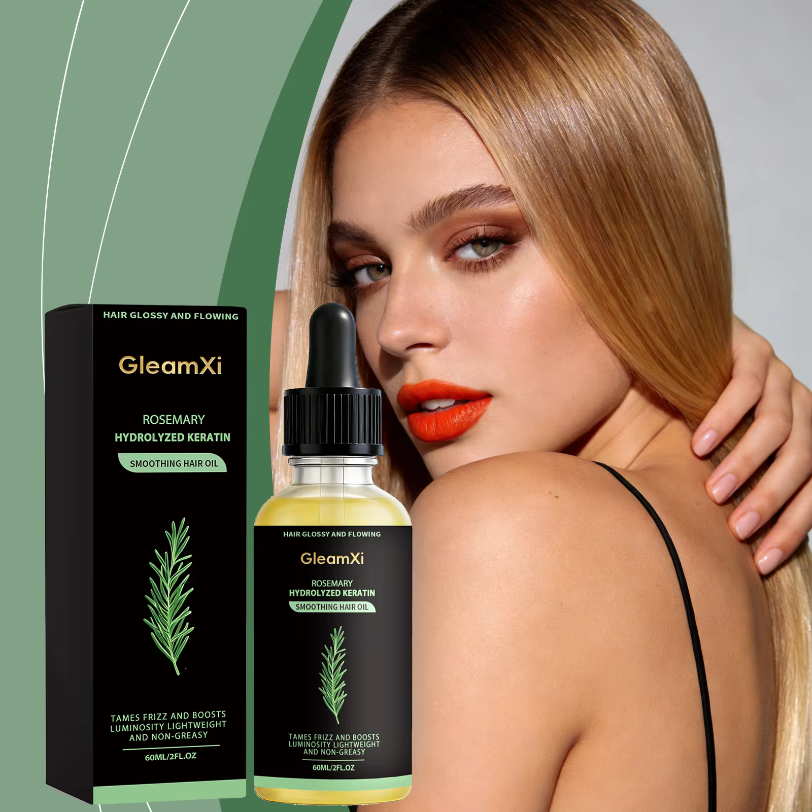 Sérum de croissance capillaire à la rosemaine, réduit la perte de cheveux, répare les cheveux crépus et abîmés, apaise le cuir chevelu, nourrit et favorise la repousse des cheveux pour hommes et femme