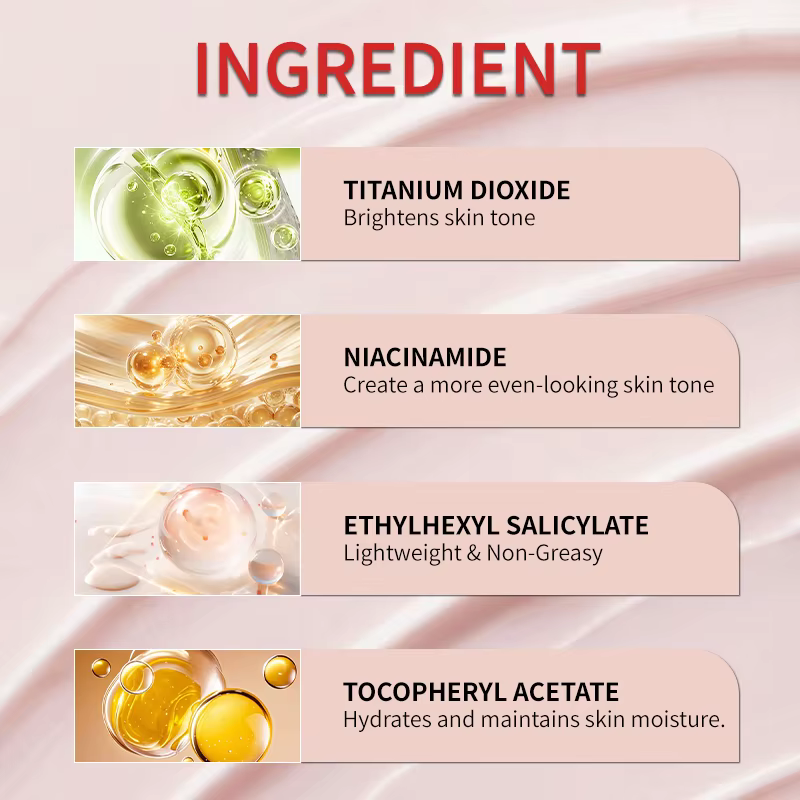 Crème solaire teintée - Crème BB rose clair avec SPF50