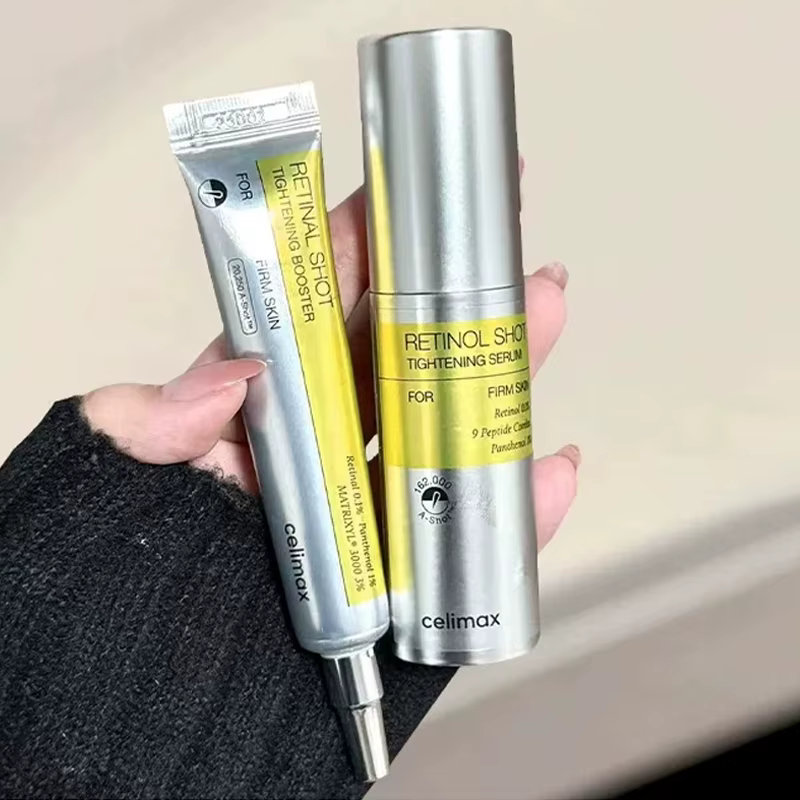 Celimax The Vita A Retinal Shot : Coffret Booster Raffermissant pour la Peau (Crème Contour des Yeux 15ml & Sérum