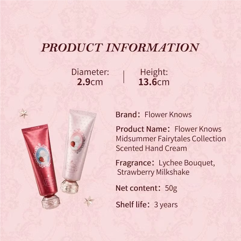 Flower Knows Christmas Limited Crème pour les mains parfumée Fraise Cupidon Collection Hydratant