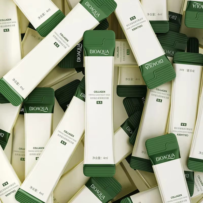 30 pièces BIOAQUA collagène dormir masques pour le visage soin de la peau hydratant éclaircissant raffermissant masque