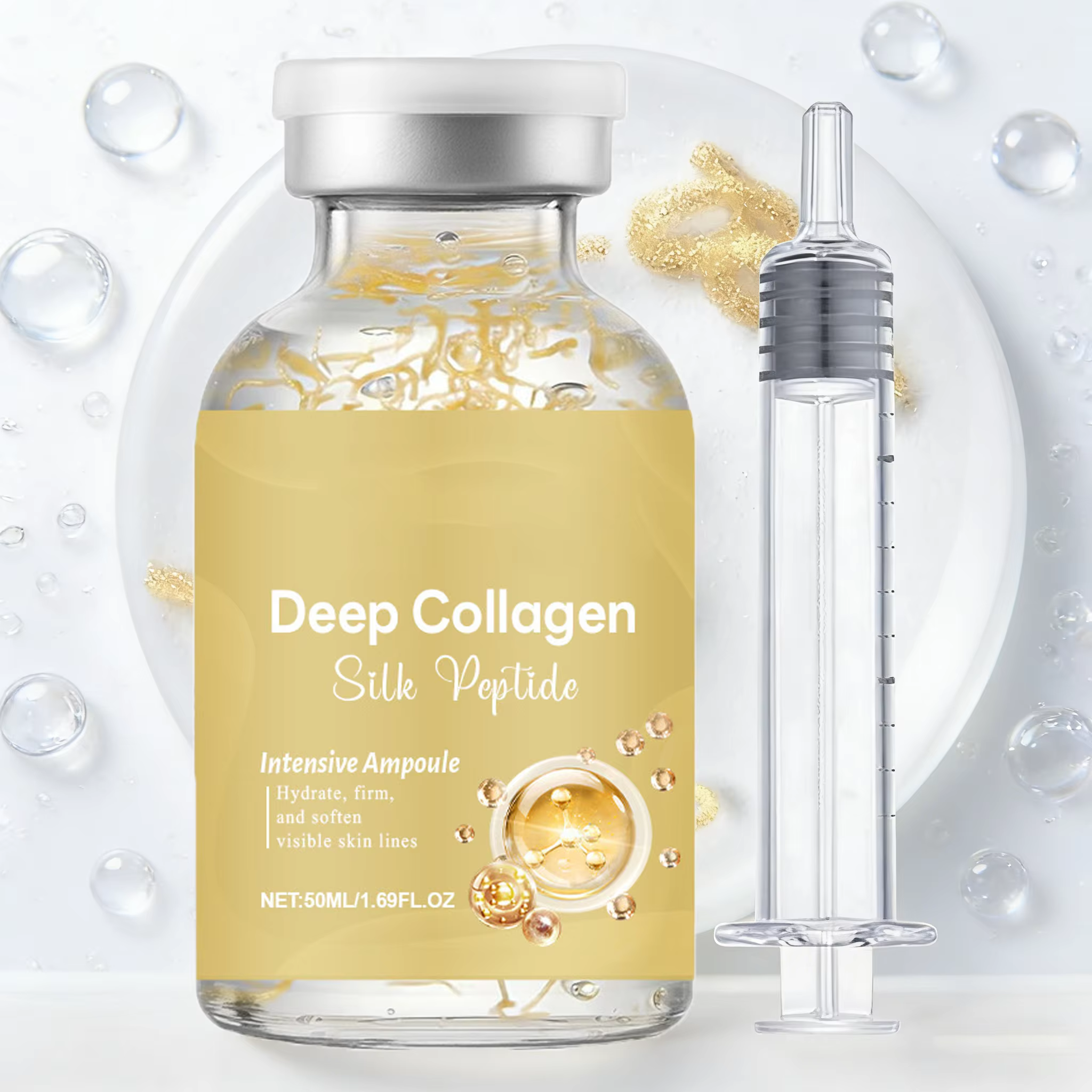 Ampoule de peptides de soie | Sérum anti-âge avec collagène et complexe de 30