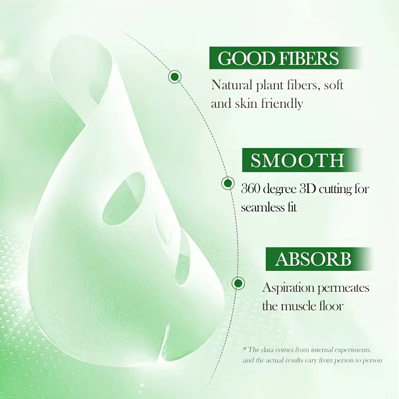 6 masques faciaux à l'aloe vera