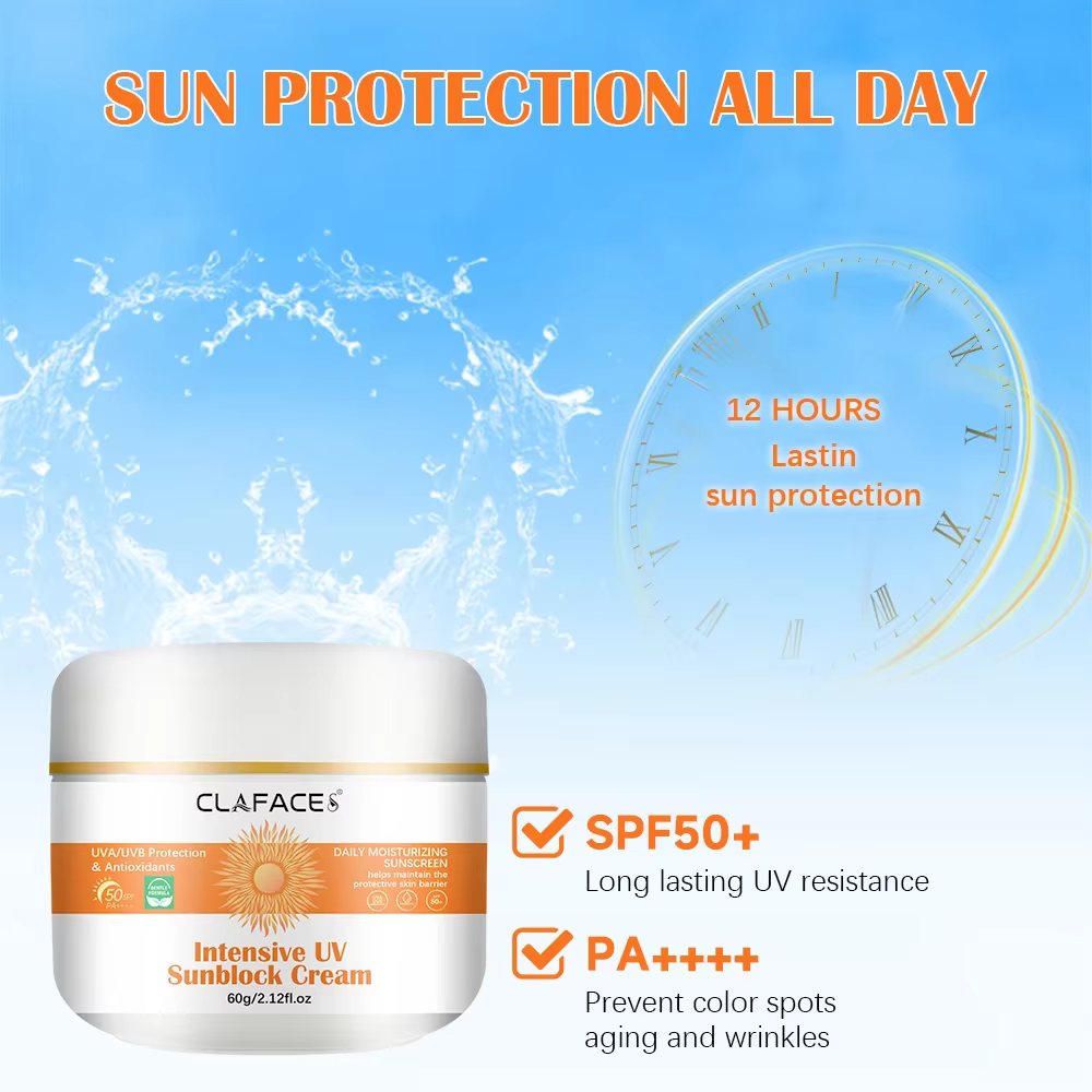 Crème solaire blanchissante pour le visage et le corps