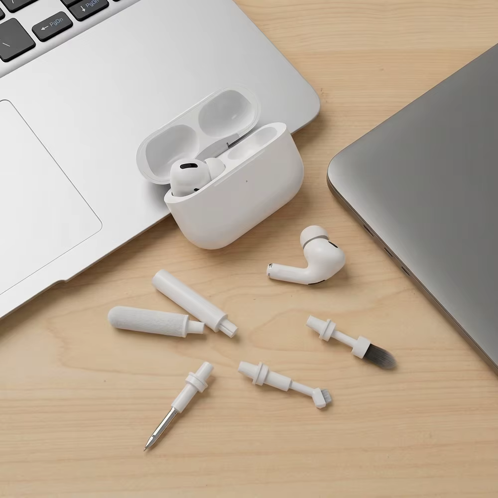 Kit de nettoyage portable 5 en 1 pour AirPods Max/Airpods, iPhone, iPad, ensemble d'outils d'entretien pour les appareils Samsung, HuaWei, Xiaomi, série d'écouteurs