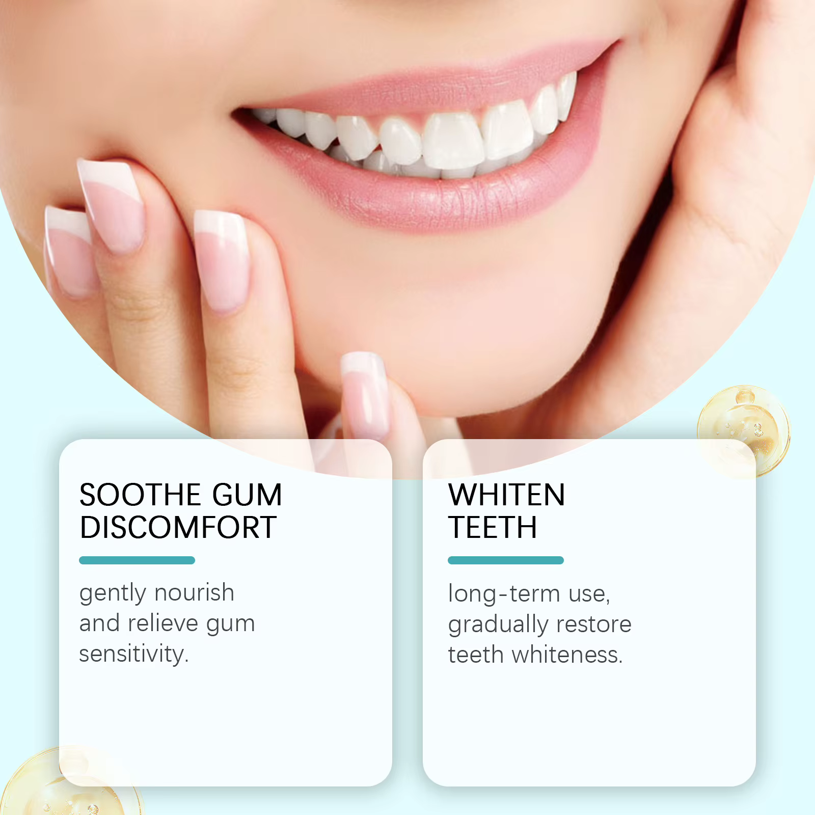 Dentifrice blanchissant, nettoyage en profondeur, rafraîchit l'haleine, répare les dents et les gencives, élimine la plaque dentaire, élimine les taches, élimine la mauvaise haleine, soins bucco-denta