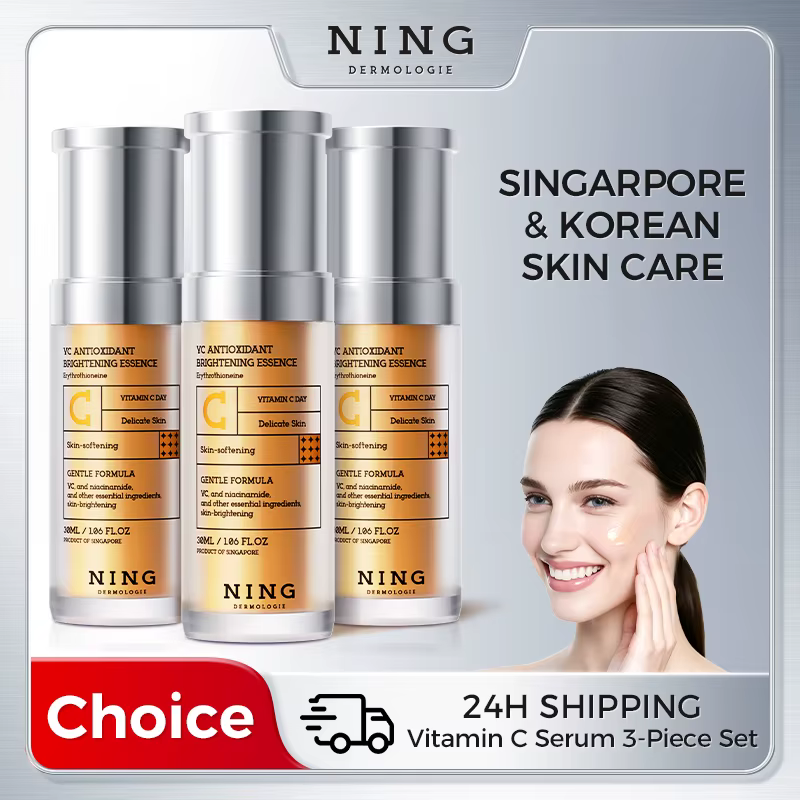 Sérum visage à la vitamine C 30 ml x 3 – Niacinamide + extrait de calendula