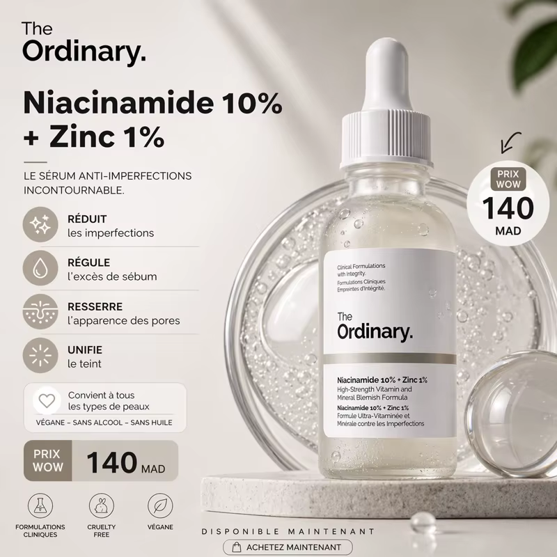 Sérum The Ordinary Niacinamide 10% + Zinc 1% 30ml
