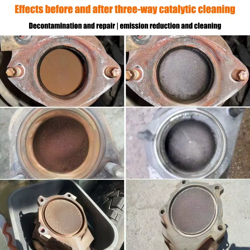 Nettoyant catalytique puissant à trois voies, convertisseur catalytique, nettoyage polyvalent, élimination des boues et des dépôts de carbone