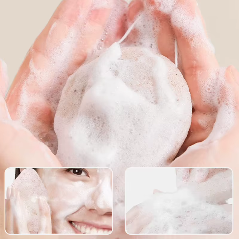 Éponge de maquillage Konjac naturelle, accessoire de nettoyage du visage