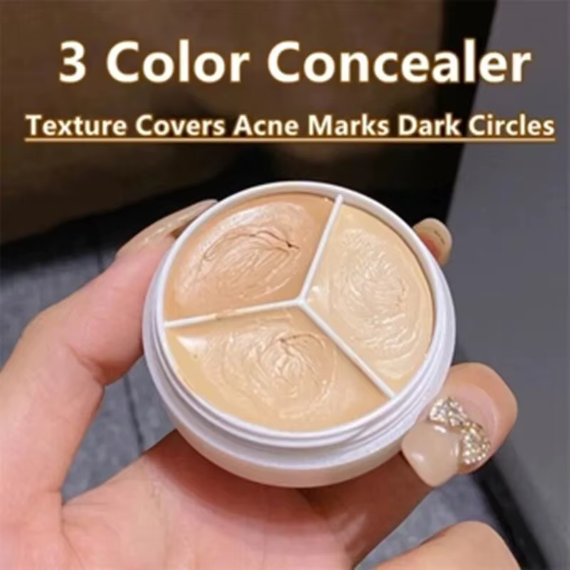 Palette de 3 Correcteurs Professionnels Couvre les Vaches Foncées autour des Yeux et du Visage