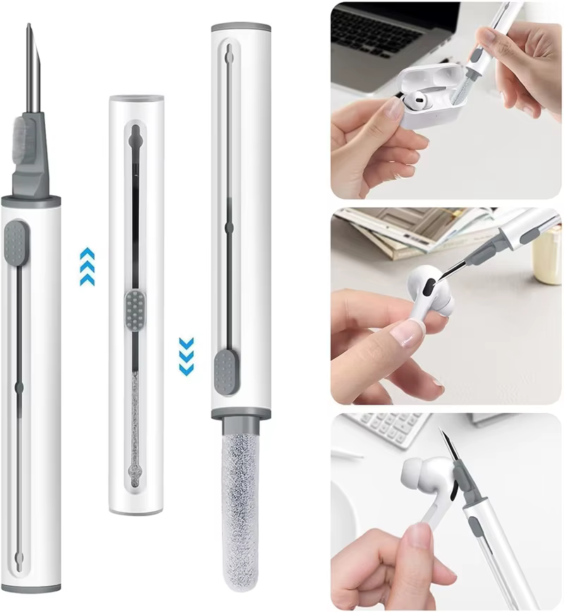 Kit de stylo de nettoyage pour écouteurs et téléphones portables, pour IPhone 17 16 15 14 13 Pro Max Samsung Airpod brosse Limpiador, outil de nettoyage, accessoires