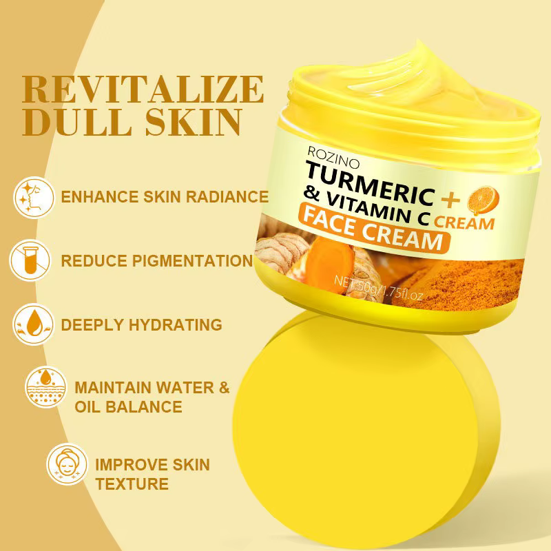 Crème au curcuma et à la vitamine C