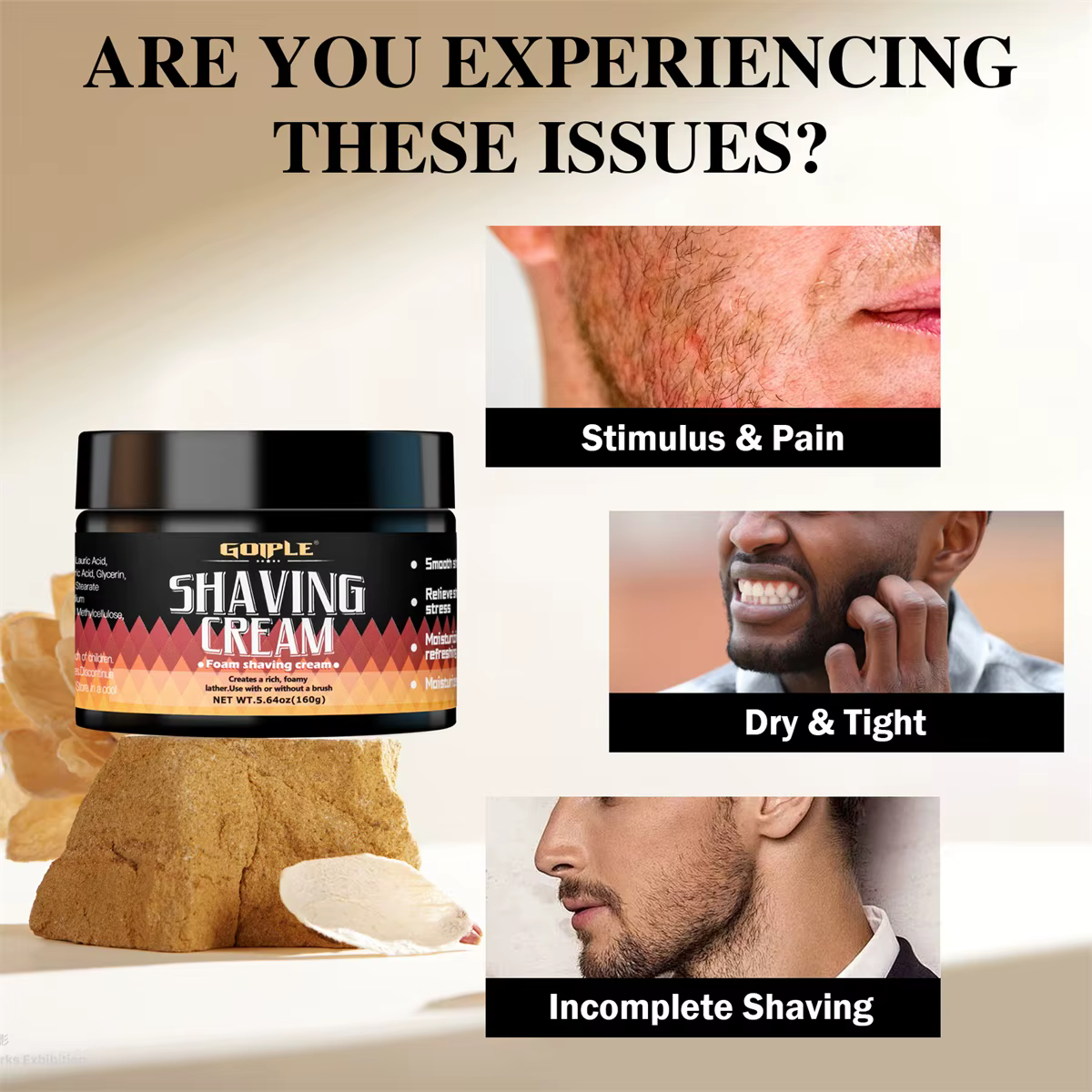 Kit de crème de soin pour le rasage pour hommes