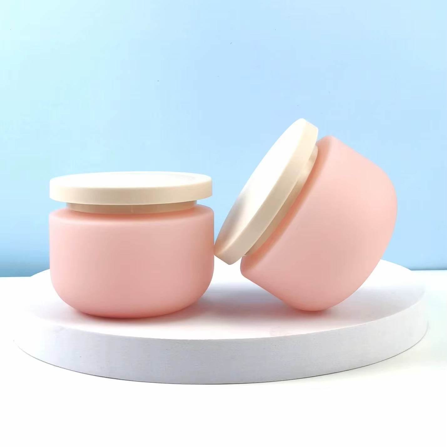 Pot de crème rose rechargeable de 250g