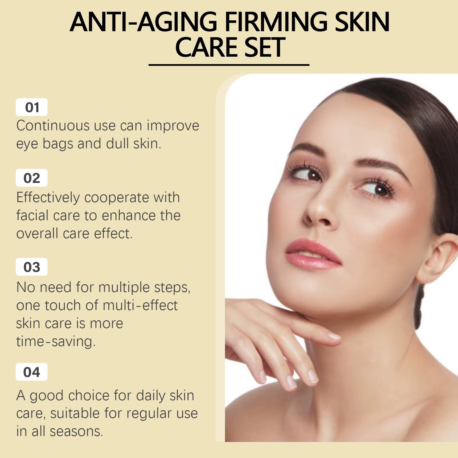 Kit de Soin Raffermissant Visage : Resserre la Peau des Yeux