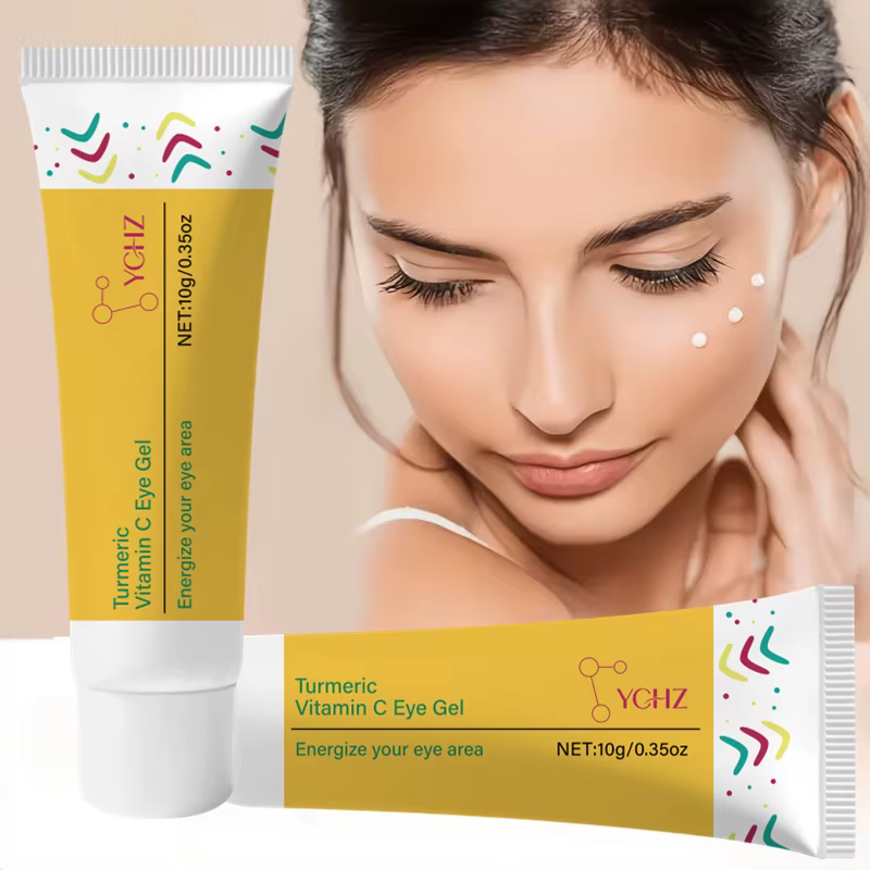 Crème pour les yeux au curcuma et à la vitamine C, contenant de la vitamine C et de la glycérine, revitalise les yeux, les rend plus jeunes et offre un soin anti-âge à la peau, réduisant significative
