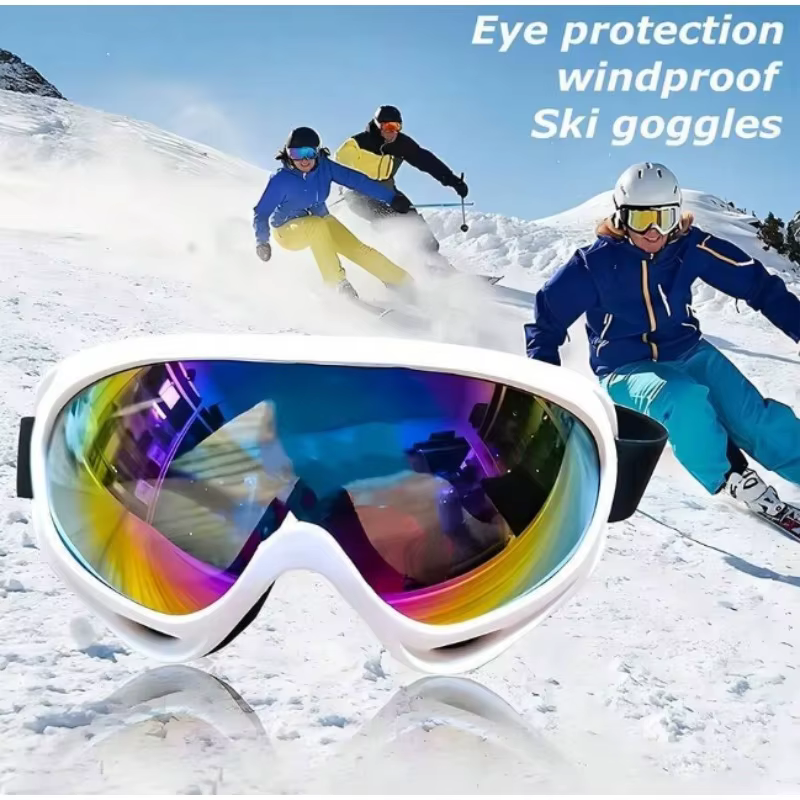 Lunettes de ski anti-buée pour hommes et femmes, lunettes de sport de plein air, lunettes de neige pour grand visage, masque de protection UV400, 506