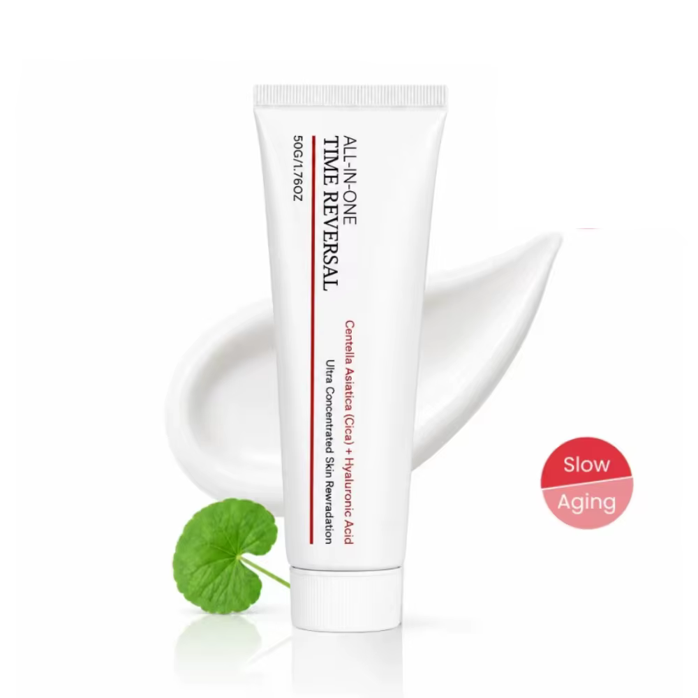 Crème Visage Tout-en-un Centella Asiatica Time Reverse, Hydratant Apaisant Cica, Soin de la Barrière Cutanée, Anti-Rougeurs, Soin Raffermissant de la Peau