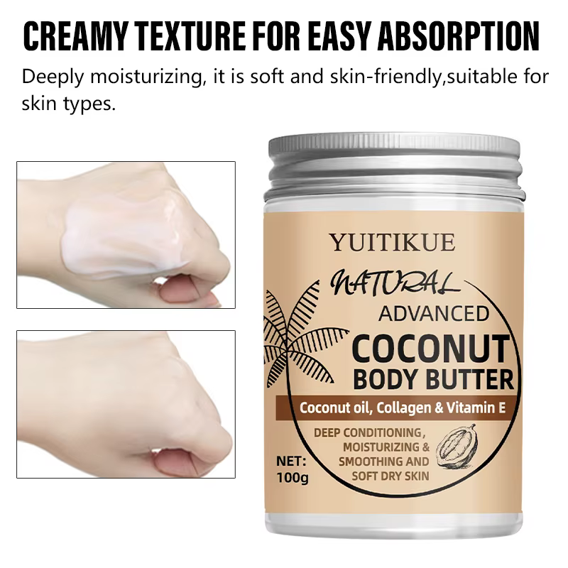 100g Crème Corps Noix de Coco - Convient pour tout le monde