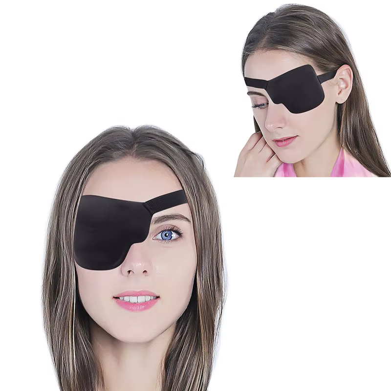 Patch oculaire unique noir gauche et droit