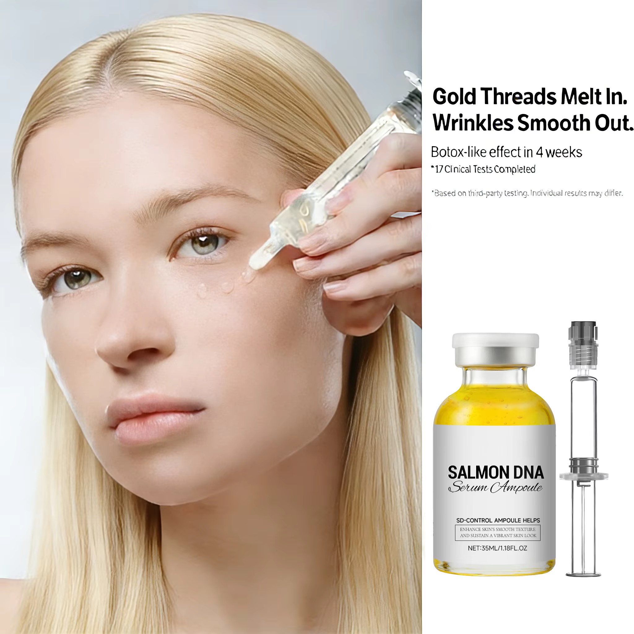 Ampoule raffermissante intensive au peptide de soie DNA Revitalize | Sérum anti-âge avec complexe de collagène et de