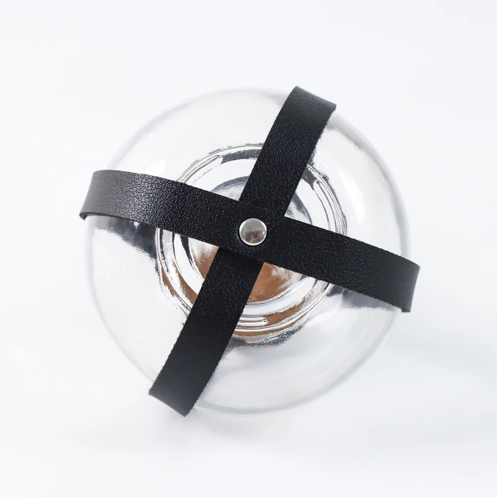 Bouteille en verre pour potion de magie noire Sorcière et Sorcier avec étui en cuir PU – Décoration de fête d'Halloween, Costume Ren Faire