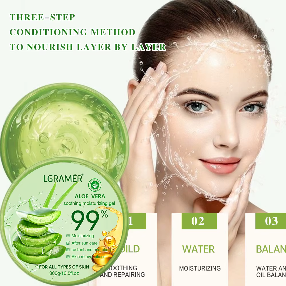 Gel d'aloe Vera 99%, hydratation en profondeur et hydratant pour le visage