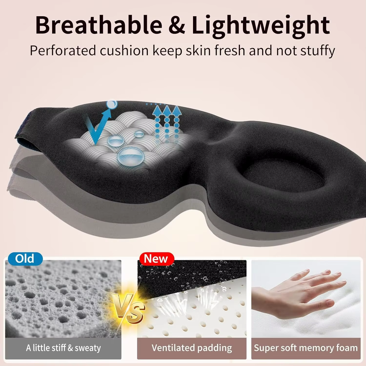 Masque pour les yeux 3D profilé